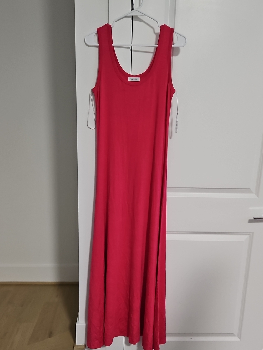 NWOT Calvin Klein Sleeveless Bright Pink Maxi Dress